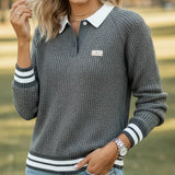 SAFIRA™ – SWEATER MED KONTRASTKRAVE