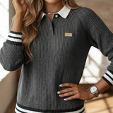 SAFIRA™ – SWEATER MED KONTRASTKRAVE