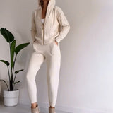 ANIA™ – CASUAL JACQUARD TO-DELT SÆT MED TWIST