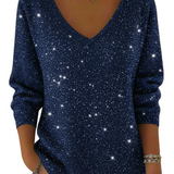 AYLISE™ - FESTLIG DAMESTRØJE MED V-HALS