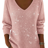 AYLISE™ - FESTLIG DAMESTRØJE MED V-HALS