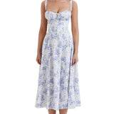 FLORENCE™ – MIDDILÆNGDE KJOLE MED ELEGANT BLOMSTERPRINT