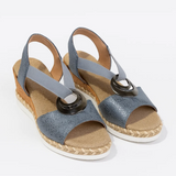 ELENA™ – SANDALER MED SØLVDETALJE OG MODERNE ELEGANCE