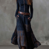 Astrid | Læderlook Maxikjole