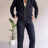 ANIA™ – CASUAL JACQUARD TO-DELT SÆT MED TWIST