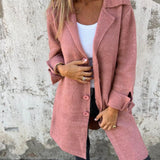 CASUAL LONG COAT™ – AFSLAPPET LANGFRAKKE I LET MATERIALE